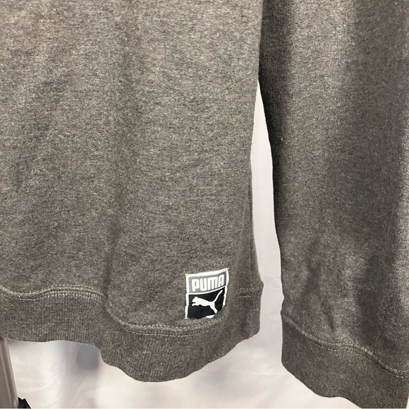 Puma long sleeve Pullover cowl neck heather gray men large, excellent condition - Picture 2 of 5